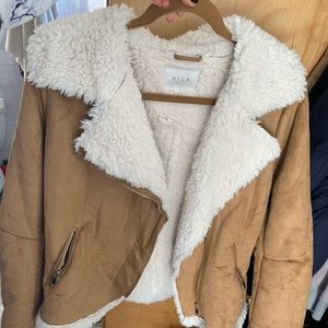Bomber / sherpa jacket / faux lamb & fur